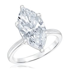 5ct Marquise Lab Grown Diamond Solitaire 14k White Gold Engagement Ring 1