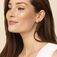 10k Yellow Gold Crisscross Lattice Earrings