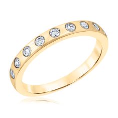 image of 1/3ctw Diamond 14k Yellow Gold Wedding Band - Embrace Collection with sku:20531422