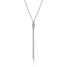 John Hardy Love Knot 1/3ctw Diamond Y Sterling Silver Necklace 1