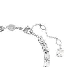 Swarovski Crystal Matrix Octagon-Cut Zirconia Rhodium-Plated Tennis Bracelet