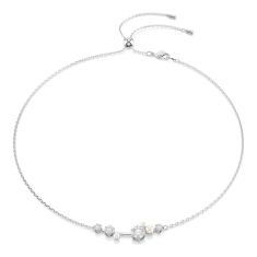 Swarovski Crystal Constella Crystal Pearl and Zirconia Rhodium-Plated Necklace 1