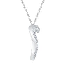 1/2ctw Lab Grown Diamond Heart Sterling Silver Pendant Necklace