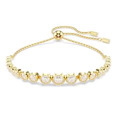 Swarovski Crystal Imber Round Crystal Gold-Tone Plated Adjustable Bracelet 1