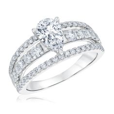2ctw Pear Lab Grown Diamond 14k White Gold Engagement Ring