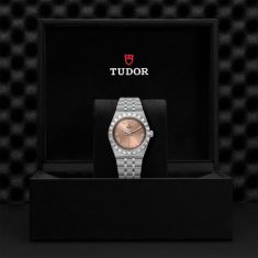 TUDOR Royal Salmon Dial Stainless Steel Watch 34mm - M28400-0009