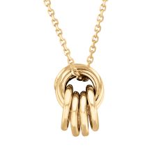 Final Sale - 10k Yellow Gold Modern Love Knot Pendant Necklace