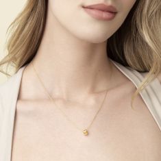 Final Sale - 10k Yellow Gold Modern Love Knot Pendant Necklace