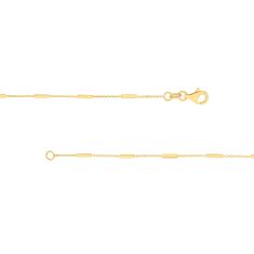 Bar Station 10k Yellow Gold Bracelet