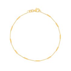 Bar Station 10k Yellow Gold Bracelet 1