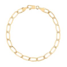 10k Yellow Gold 5mm Curb Link Chain Bracelet