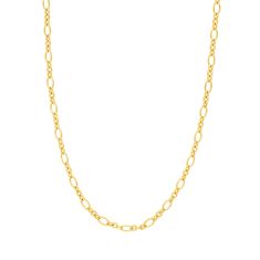 10k Yellow Gold Oval Link Chain Necklace 1