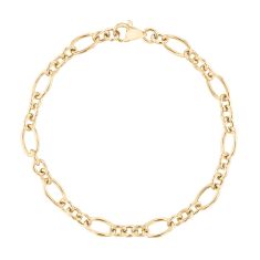 10k Yellow Gold 5.75mm Oval Link Chain Bracelet 1