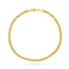 image of Men's 10k Yellow Gold 3.8mm Cable Chain Bracelet with sku:20535563