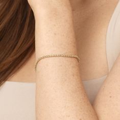 14k Two-Tone Gold 2.75mm Ice Chain Bracelet