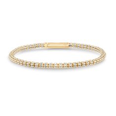 image of 14k Two-Tone Gold 3.3mm Ice Chain Bracelet with sku:20535647