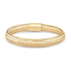 image of 14k Yellow Gold 8.8mm Stretch Bangle Bracelet with sku:20535696