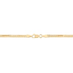 10k Yellow Gold 3.3mm Diamond-Cut Oval Snake Chain Necklace