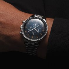 OMEGA Speedmaster First OMEGA in Space Chronograph Black Leather Strap Watch 39.7mm - O31032405006001