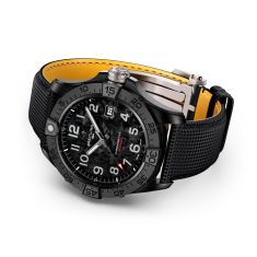 Breitling Avenger Automatic 42 Night Mission Ceramic Black Leather Strap Watch 42mm - S17328101B1X1