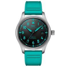 IWC Pilot’s Mark XX Mercedes-AMG PETRONAS Formula One™ Team Black Dial Green Rubber Strap Watch 40mm - IW328210