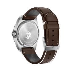 Victorinox Swiss Army Quartz Blue Dial Brown Leather Strap Watch 42mm - 242040