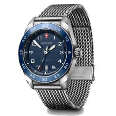Victorinox Swiss Army Automatic Blue Dial Mesh Stainless Steel Watch 42mm - 242045