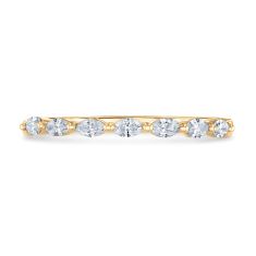 1/4ctw Marquise Diamond 14k Yellow Gold Wedding Band - Embrace Collection