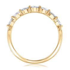 1/4ctw Marquise Diamond 14k Yellow Gold Wedding Band - Embrace Collection
