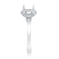 1/3ctw Diamond 14k White Gold Oval Halo Engagement Ring Setting