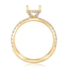 1/2ctw Diamond 14k Yellow Gold Engagement Ring Setting