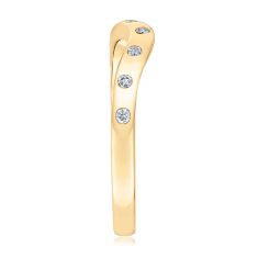 1/10ctw Diamond 14k Yellow Gold Wedding Band - Embrace Collection