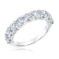 image of 2ctw Round Lab Grown Diamond 14k White Gold Wedding Band with sku:20540274
