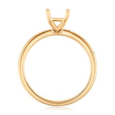 1/10ctw Diamond Bezel-Set Stations 14k Yellow Gold Engagement Ring Setting