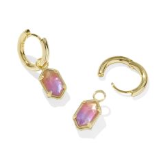 Kendra Scott Hallie Huggie Earrings in Sunrise Watercolor Illusion