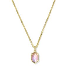 image of Kendra Scott Hallie Short Pendant Necklace in Sunrise Watercolor Illusion with sku:20541561