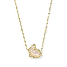 image of Kendra Scott Bunny Short Pendant Necklace, Gold-Plated with sku:20541660
