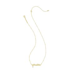 Kendra Scott Abuelita Crystal Short Pendant Necklace, Gold-Plated