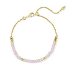 Kendra Scott Deliah Delicate Chain Bracelet in Rose Quartz