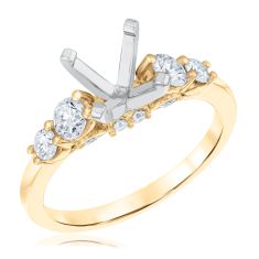 3/4ctw Diamond 14k Yellow Gold Engagement Ring Setting