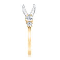 3/4ctw Diamond 14k Yellow Gold Engagement Ring Setting
