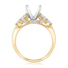 3/4ctw Diamond 14k Yellow Gold Engagement Ring Setting