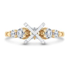 3/4ctw Diamond 14k Yellow Gold Engagement Ring Setting