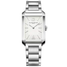 Baume & Mercier Hampton 10740 Quartz White Dial Stainless Steel Watch 43mm - BMM0A10740