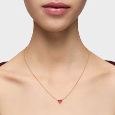 TOUS Garden of Love Heart-Shaped Created Ruby Gold-Plated Necklace
