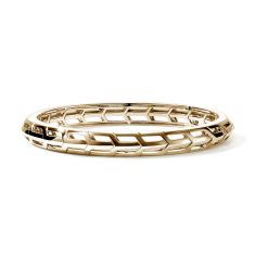 John Hardy Icon 50 Yellow Gold Hinged Bangle Bracelet 1