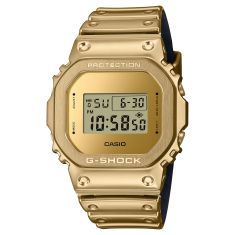 Casio G-Shock G-Steel Fine Metallic Series Digital Gold-Tone Silicone Strap Watch - GM5600YMG-9