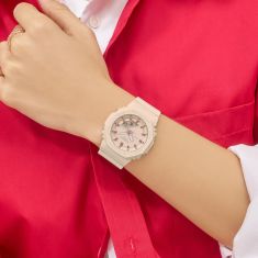 Casio G-Shock Analog-Digital Metallic Index Pink Resin Strap Watch - GMAP2100M-4A