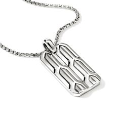 John Hardy Icon 50 Sterling Silver Tag Pendant Necklace
