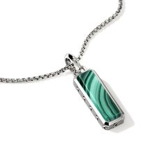 John Hardy Malachite Talisman Sterling Silver Necklace